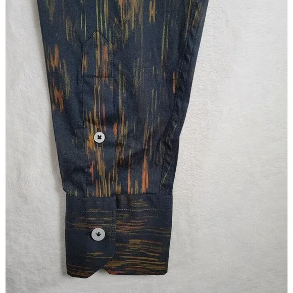 GOOD MAN BRAND Long Sleeve Button Up Shirt Size Small Black / Orange Top NWOT - Picture 9 of 16